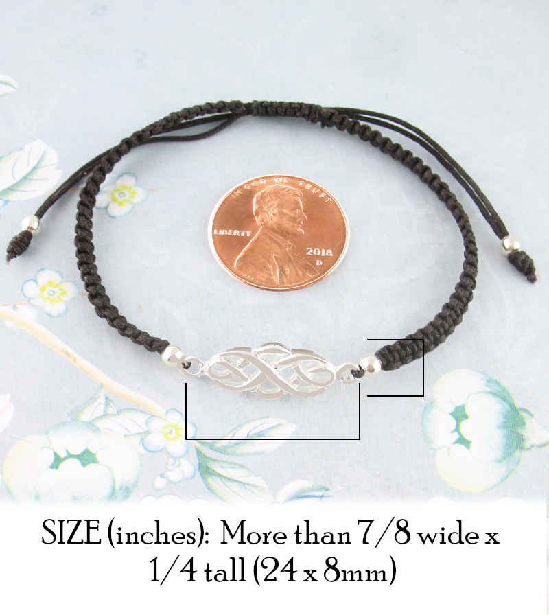 celtic infinity knot on slipknot bracelet dp 767 772 6