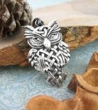 Owl With Triquetra and Celtic Knots Pendant | woot & hammy