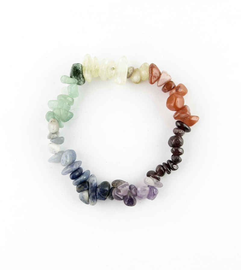 Natural Colorful Stone Chakra Stretch Bracelet | woot & hammy