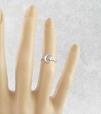 Crescent Moon and Star Toe-Midi-Knuckle Ring, Adjustable | Woot & Hammy