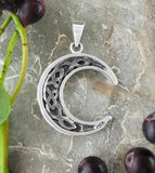 Crescent Moon With Celtic Knots Pendant | Woot & Hammy