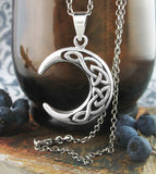 Crescent Moon With Celtic Knots Pendant | Woot & Hammy