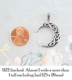 Crescent Moon With Celtic Knots Pendant | Woot & Hammy