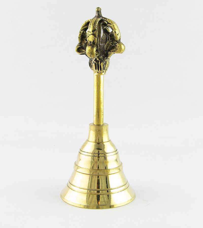 Tibetan Brass Crown Altar Bell, 5 inches | woot & hammy