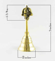 Tibetan Brass Crown Altar Bell, 5 inches | woot & hammy