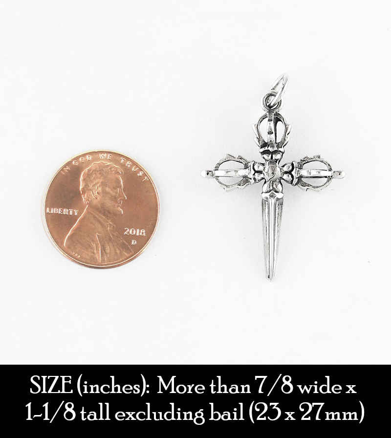 Cross-Shaped Dagger With Crowns Pendant | Woot & Hammy
