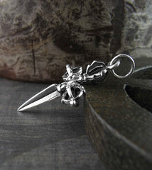 Cross-Shaped Dagger With Crowns Pendant | Woot & Hammy