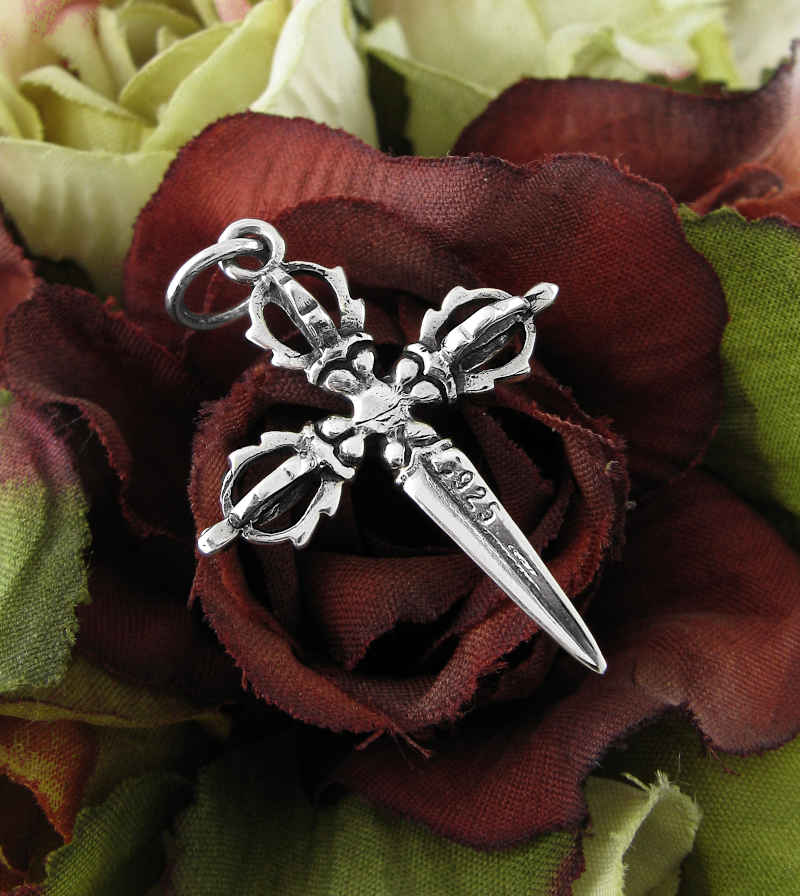 Cross-Shaped Dagger With Crowns Pendant | Woot & Hammy