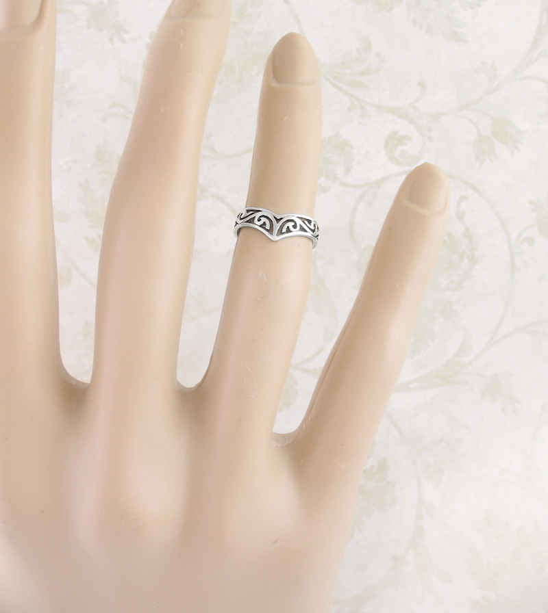 Warrior Wonder Woman V-Shaped Tiara Toe Midi Pinky Ring, Adjustable