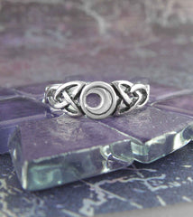 Crescent Moon With Celtic Knots Ring | Woot & Hammy