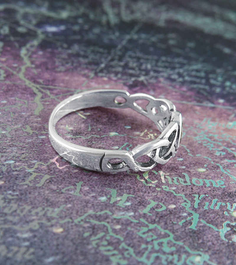 Crescent Moon With Celtic Knots Ring | Woot & Hammy