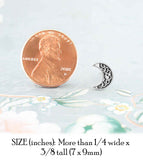 Cut-Out Filigree Crescent Moon Post Earrings | woot & hammy
