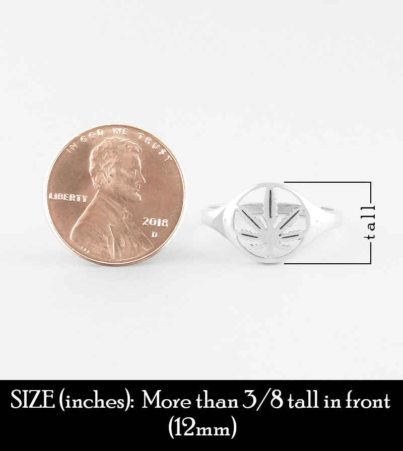 Cut-Out Cannabis Marijuana Pot Leaf Ring | Woot & Hammy