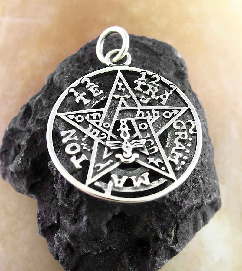 Detailed Cut-Out Tetragrammaton Symbol Pendant | Woot & Hammy