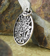 Detailed Cut-Out Tetragrammaton Symbol Pendant | Woot & Hammy