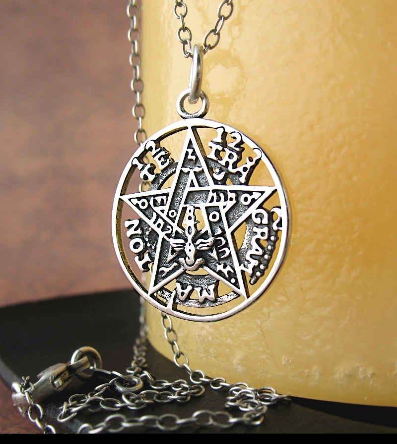 Detailed Cut-Out Tetragrammaton Symbol Pendant | Woot & Hammy