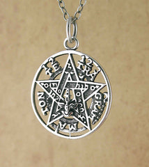 Detailed Cut-Out Tetragrammaton Symbol Pendant | Woot & Hammy