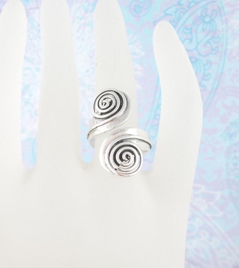 Cutout Double Spiral Adjustable Ring | woot & hammy thoughtful jewelry