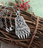 Downturned Bear Paw With Celtic Knots Pendant | Woot & Hammy