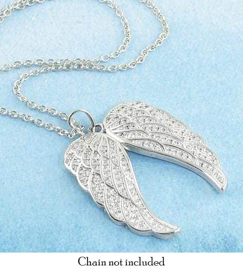 Sparkling Pair of Angel Wings Necklace - woot & hammy