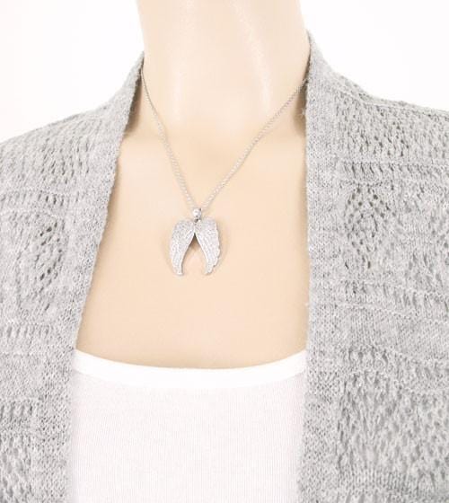 Sparkling Pair of Angel Wings Necklace - woot & hammy