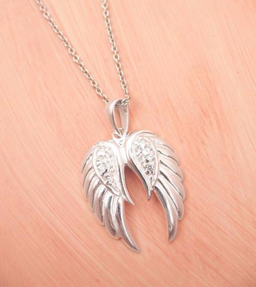 Luminous Pair of Angel Wings Necklace - woot & hammy