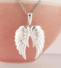 Luminous Pair of Angel Wings Necklace - woot & hammy