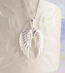 Luminous Pair of Angel Wings Necklace - woot & hammy