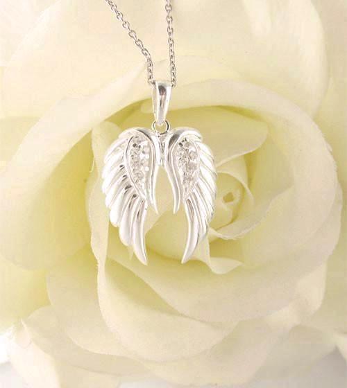 Luminous Pair of Angel Wings Necklace - woot & hammy