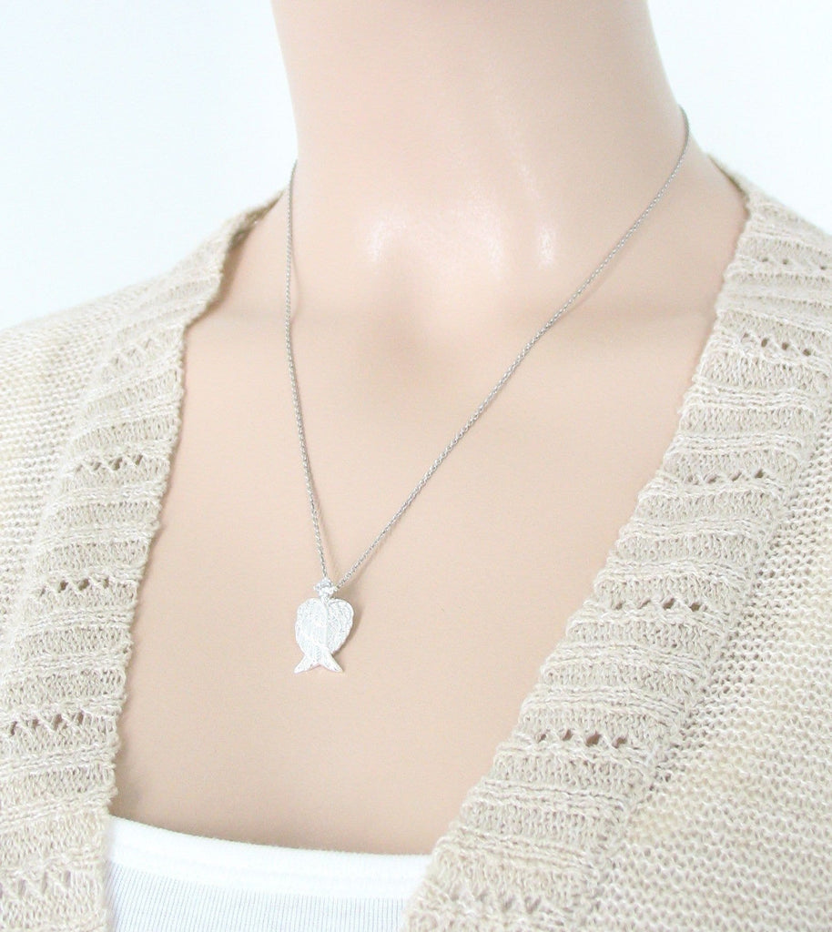 Tranquil Folded Angel Wings Necklace - woot & hammy