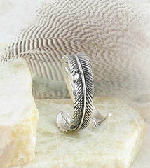 Antiqued Feather Wrap Ring - Adjustable - woot & hammy