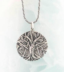 Antiqued Tree of Life Pentacle Necklace - woot & hammy