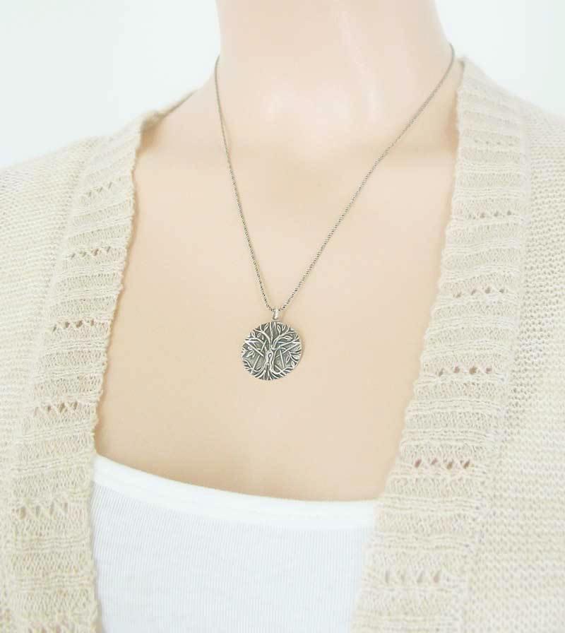 Antiqued Tree of Life Pentacle Necklace - woot & hammy