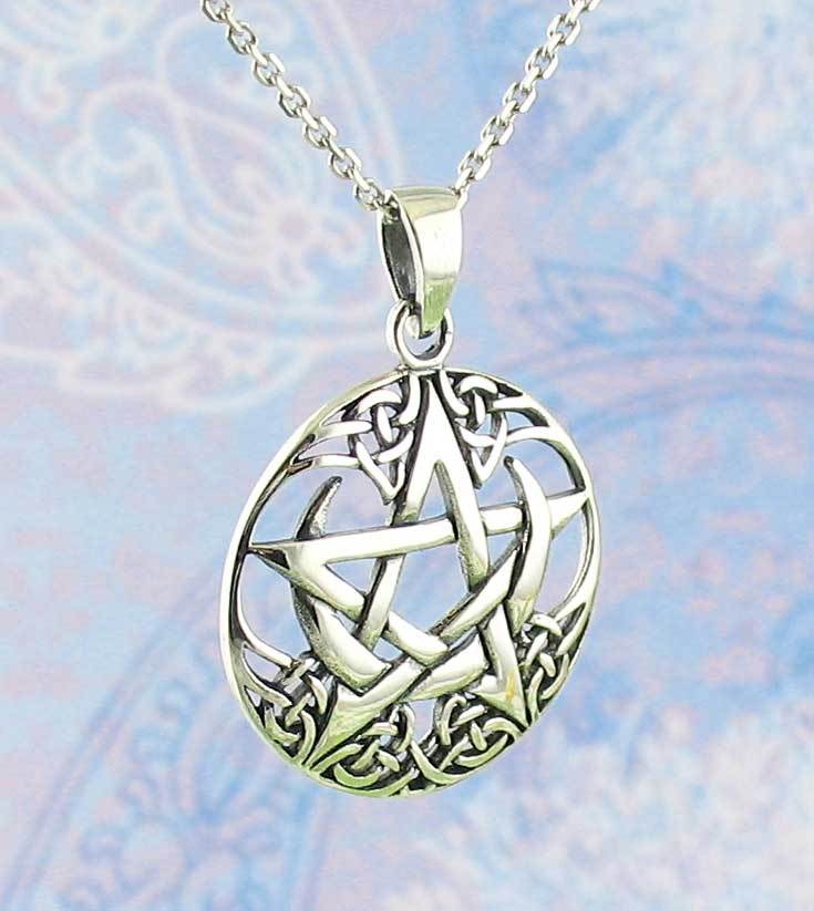 Celtic Moon Pentacle Necklace - woot & hammy