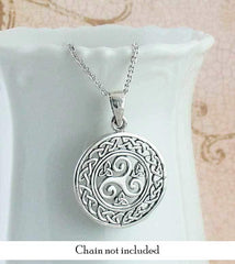 Celtic Triskele Triple Spiral Pendant