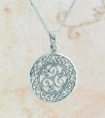 Celtic Triple Spiral Necklace - woot & hammy