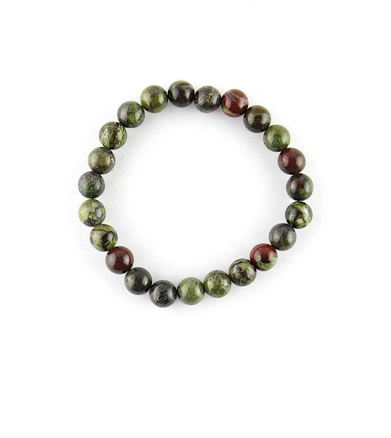 Natural Dragon Blood Jasper Beaded Stretch Bracelet | woot & hammy