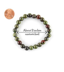 Natural Dragon Blood Jasper Beaded Stretch Bracelet | woot & hammy