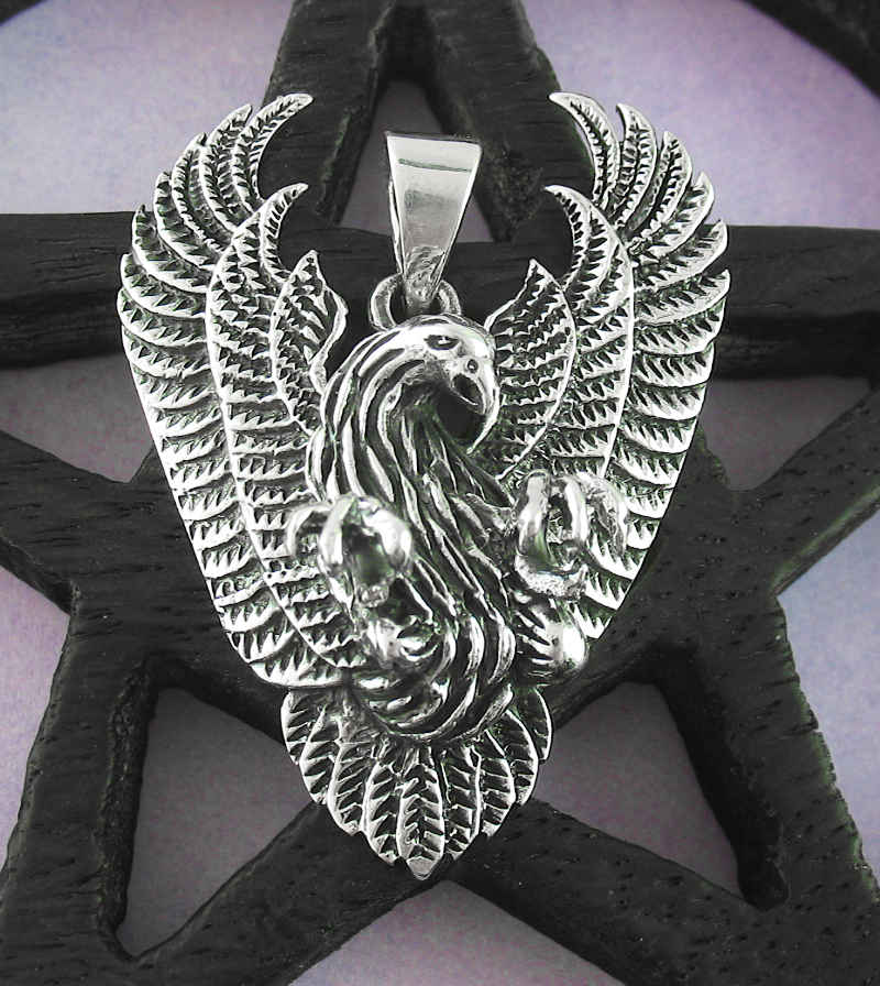 Dramatic Eagle With Talons and Unfurled Wings Pendant | Woot & Hammy