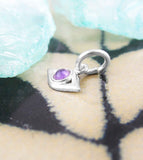 Tiny Evil Eye Protective Charm With Amethyst Cabochon | Woot & Hammy