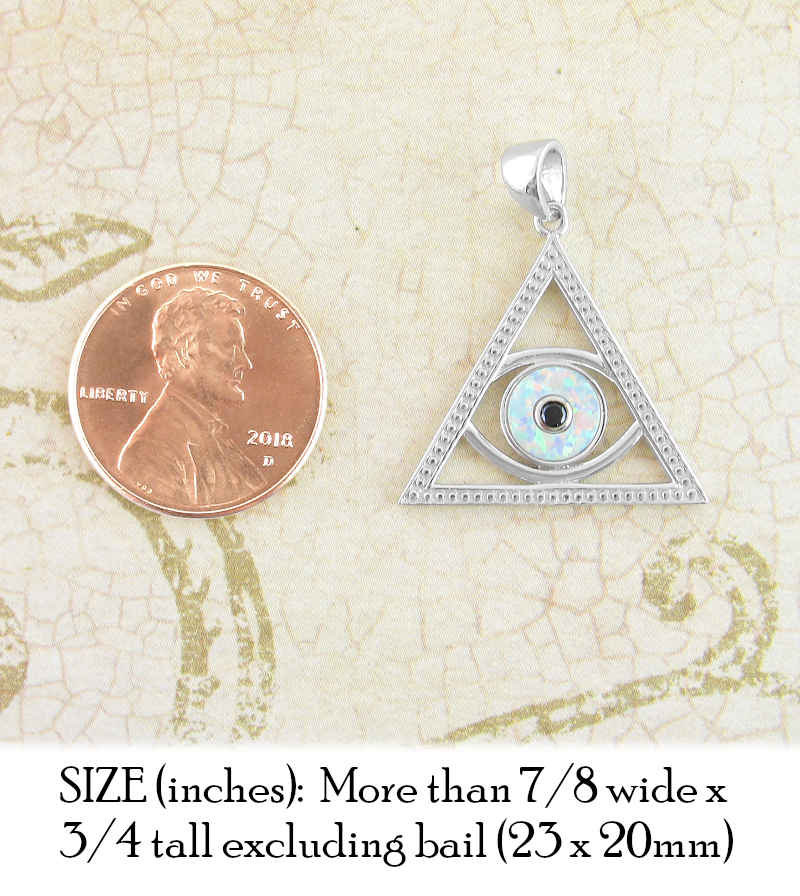 Eye of Providence With Lab Opal And CZ Pendant | Woot & Hammy