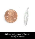 Feather With Lab Opal Infill Pendant | Woot & Hammy