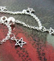 Five Tiny Pentagrams Bracelet | Woot & Hammy