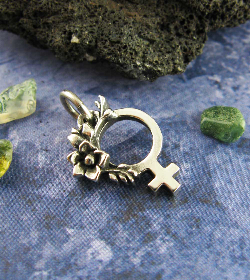 Tiny Feminist Symbol Pendant Charm Necklace Pro Choice Roe v Wade