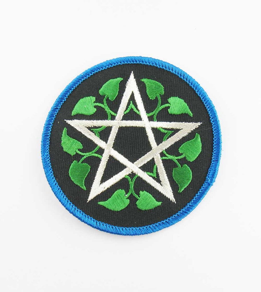 Embroidered Leafy Pentacle Sew-On Patch