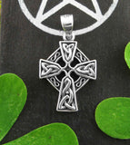Little Celtic Cross Pendant with Triquetra Knots