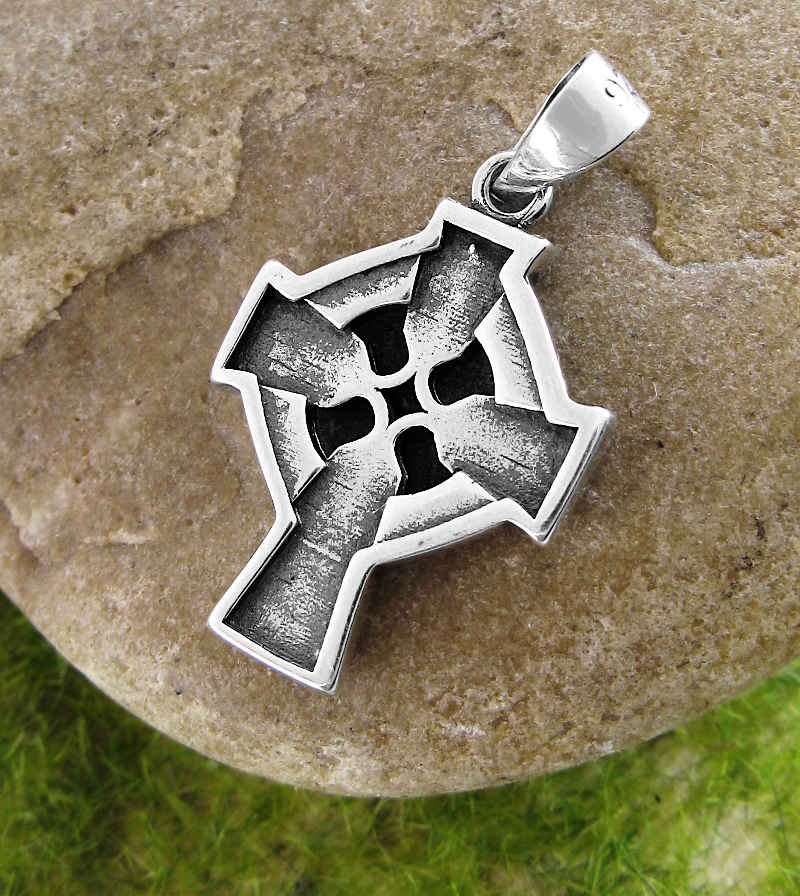 Little Celtic Cross with Triquetra Knots Pendant | Woot & Hammy