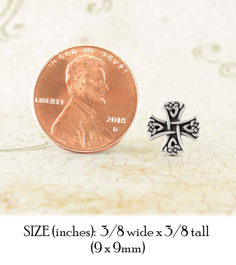 Celtic Knight's Cross Post Earrings | Woot & Hammy