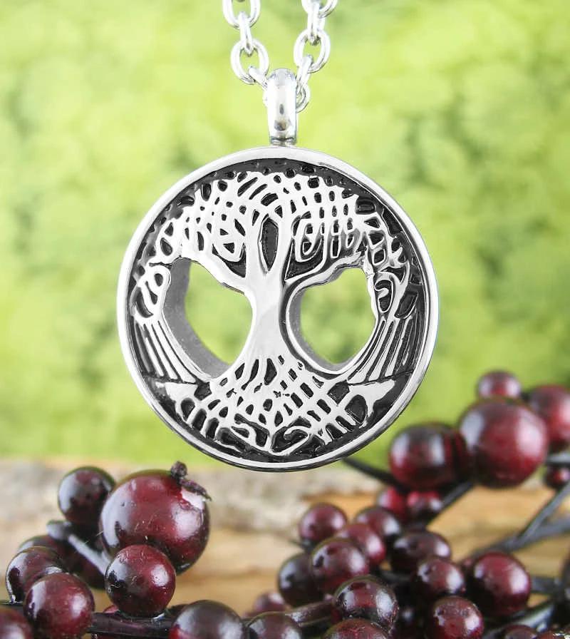 Cut-Out Celtic Tree of Life Urn Necklace – Stainless Steel | woot & hammy thoughtful jewelry