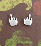 F**k You F You Middle Finger Stud Earrings